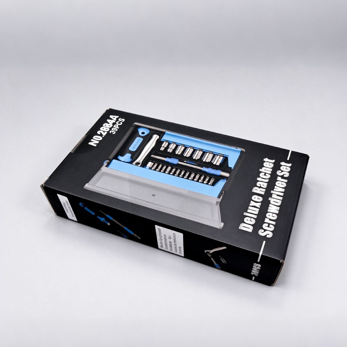 39-in-1 Ratchet Screwdriver Set with Sockets and Hex Bits
