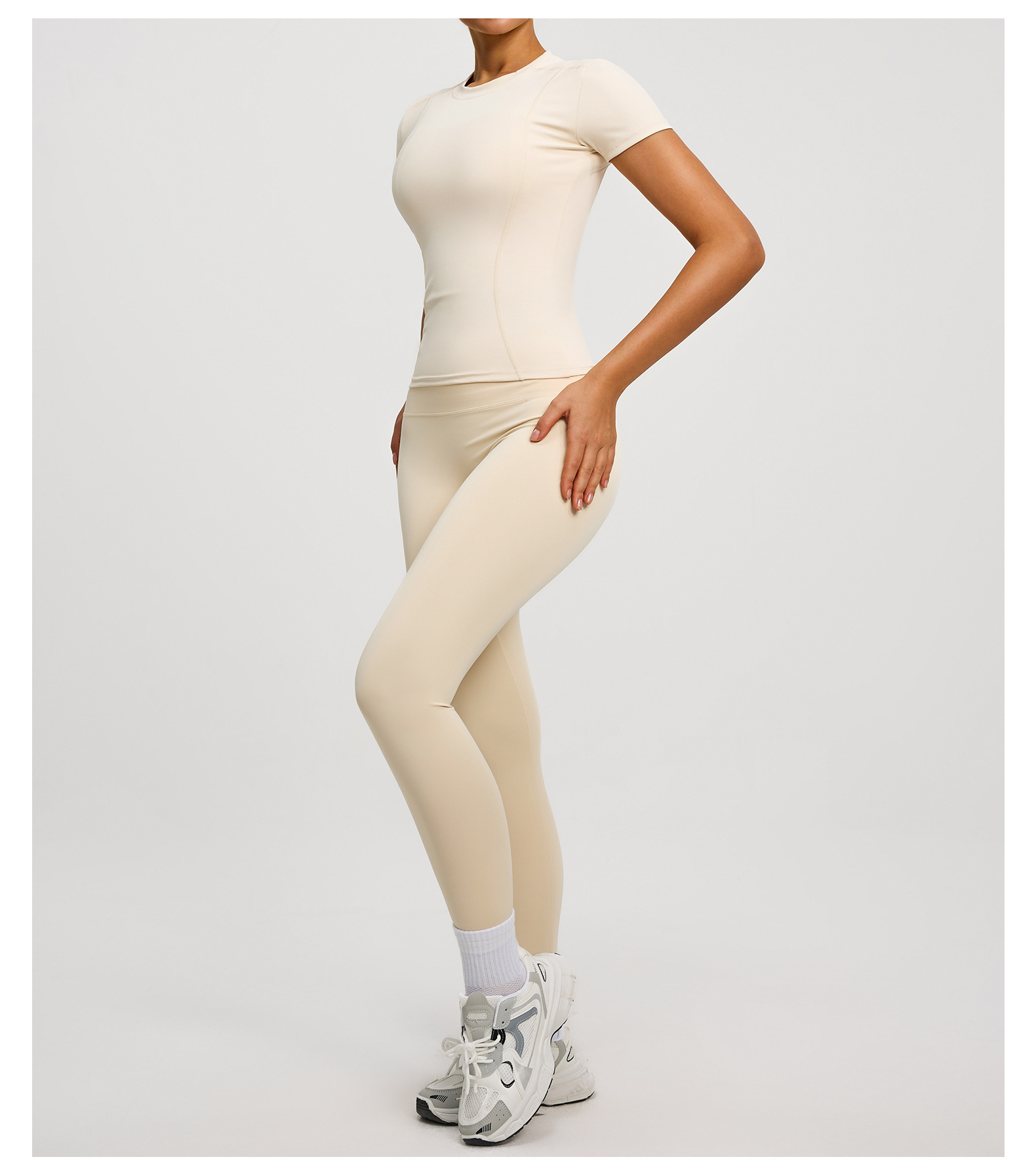 Yoga-Top, Kurzarm, feuchtigkeitsableitend, Sportfitness
