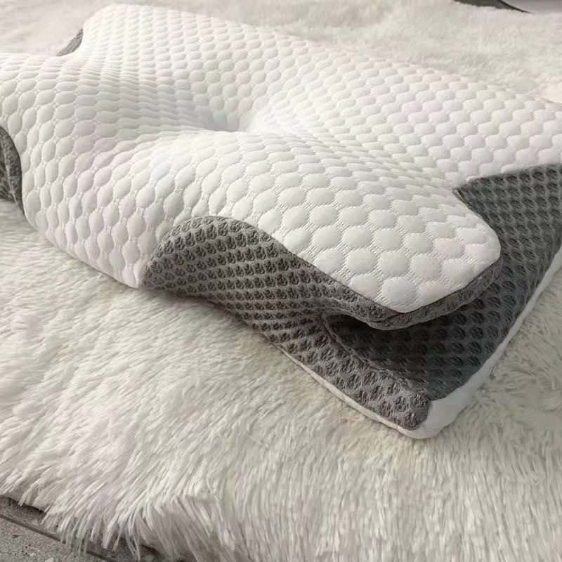 Fabrika doğrudan satış sınır ötesi dış ticaret hafızalı köpük kelebek yastık nefes alabilen boyun koruması özel şekilli hafızalı yastık uyku servikal omurga ortopedik yastık
