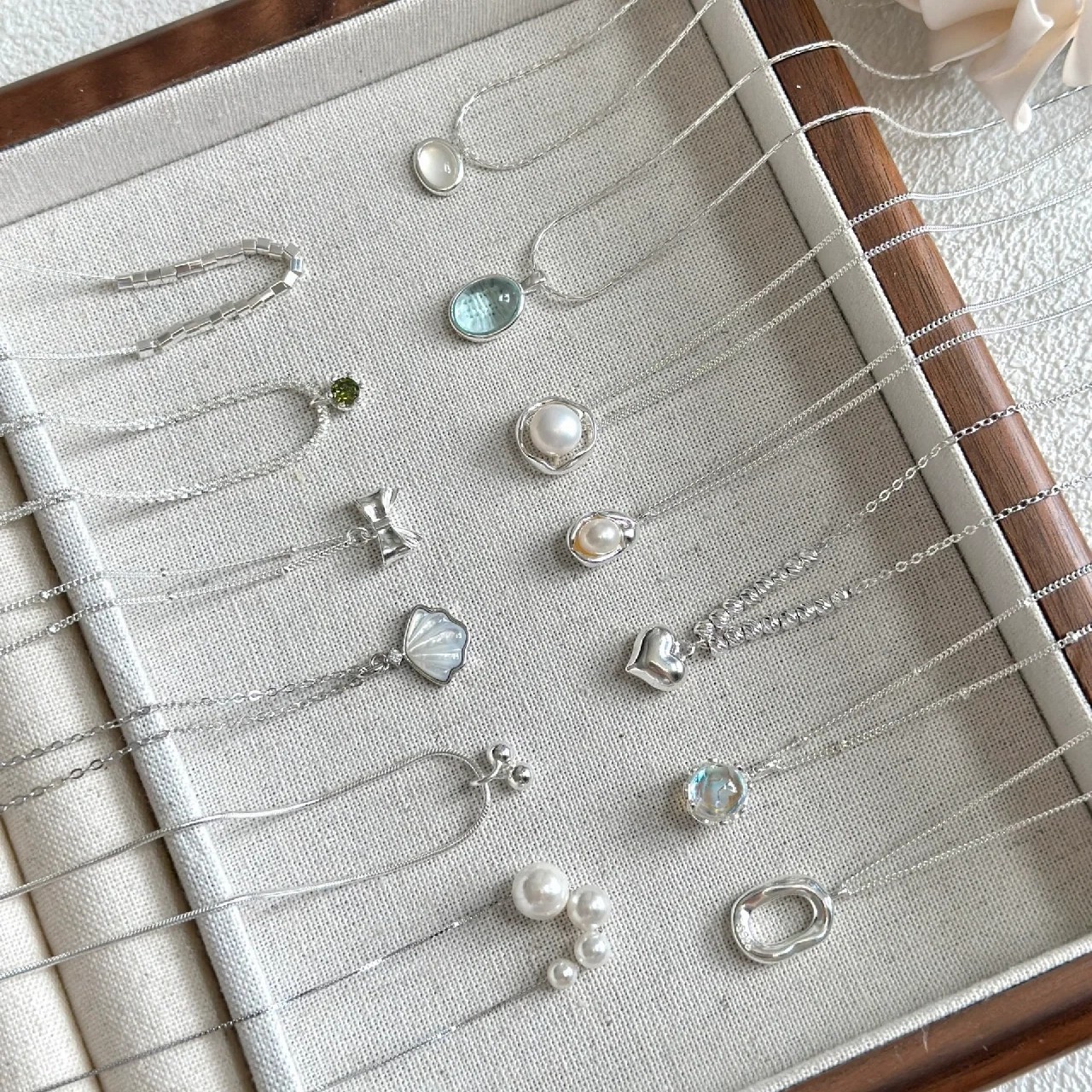 Pearl Shell Summer Necklace Women Bow Design