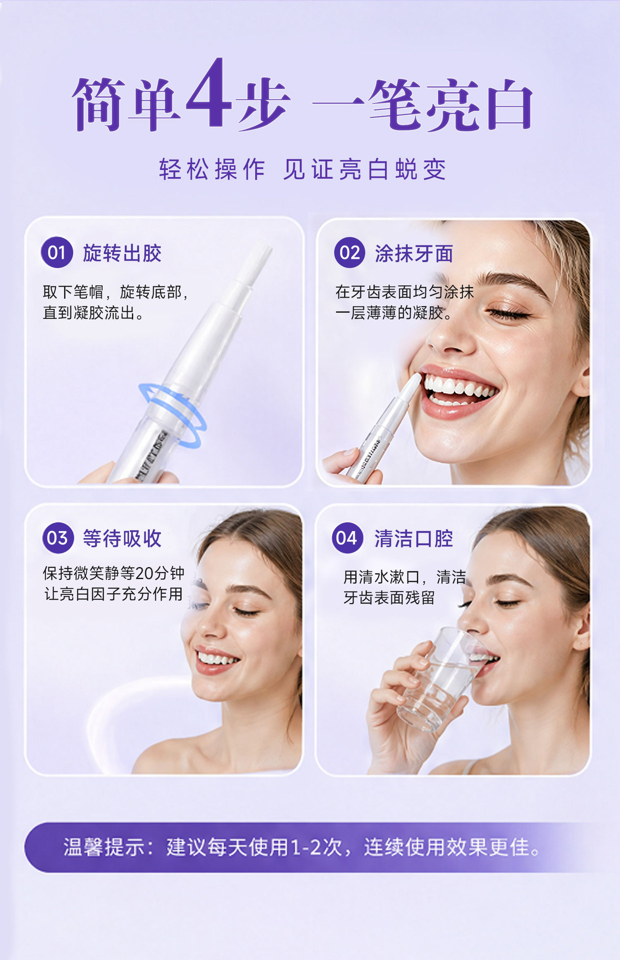 Zahnaufhellungsstift 5ml PAP-Gel Zahnschmelzschutz