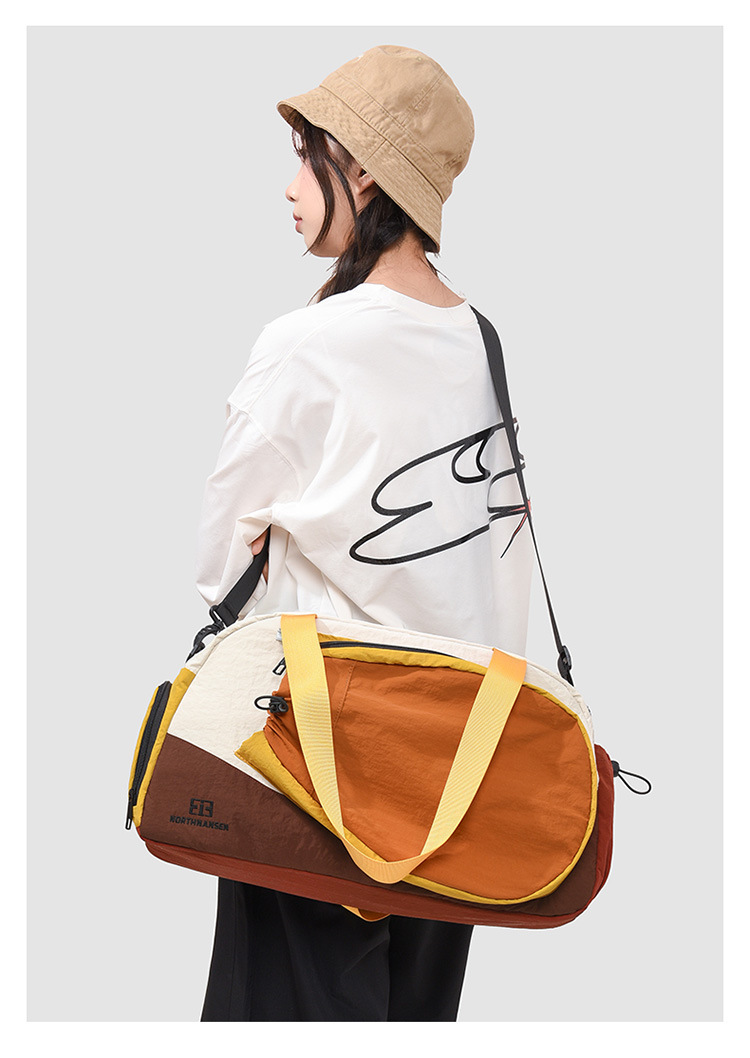 Crossbody-Sporttasche, Zylinder, einschultrig, wasserdicht