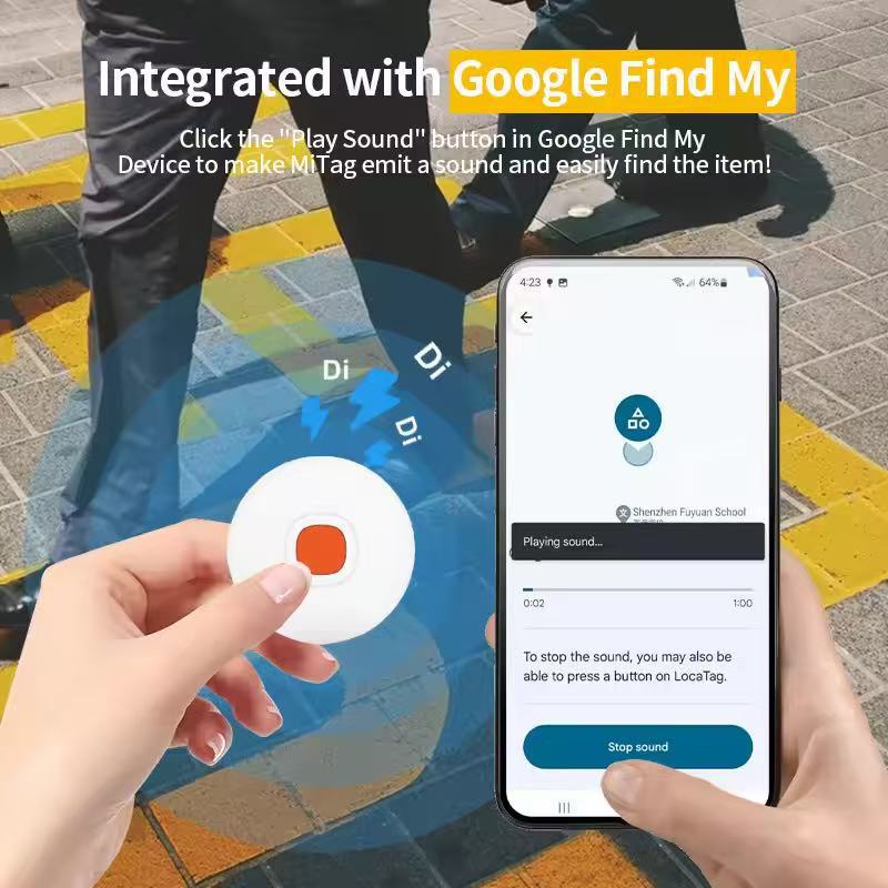 Konum takip cihazı, su geçirmez, Android uyumlu, WTag