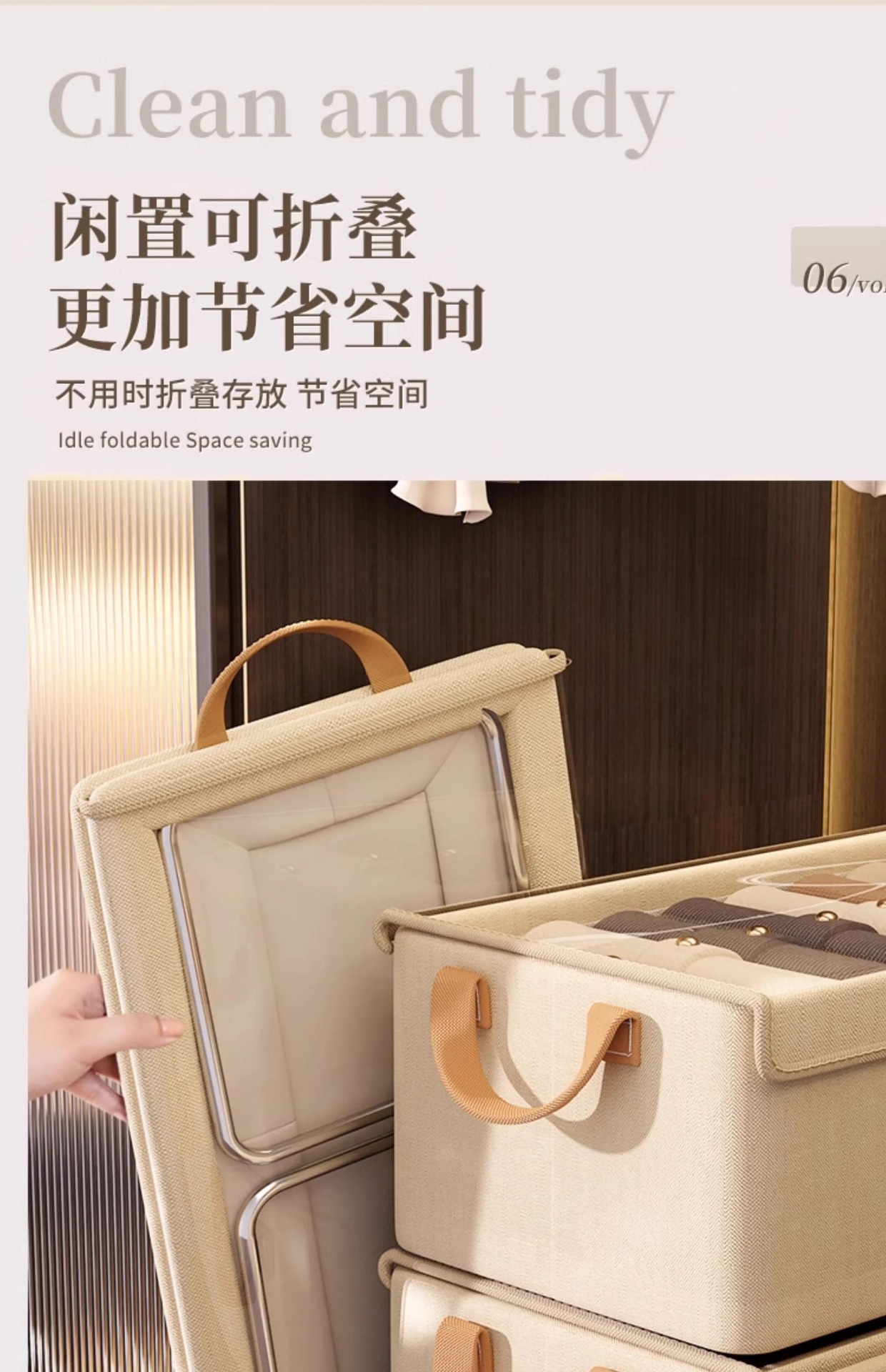 Oxford Fabric Clothing Storage Box Multilayer
