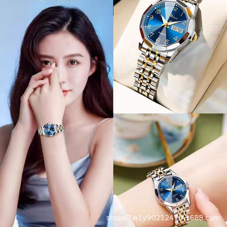 Swiss women's watch, waterproof, quartz, luminous