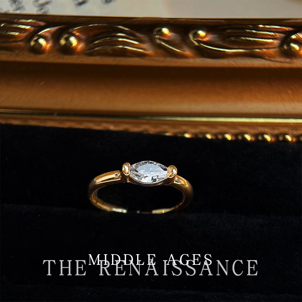 Vintage Emaille-Tropfenglasur Ring Retro Kunststil