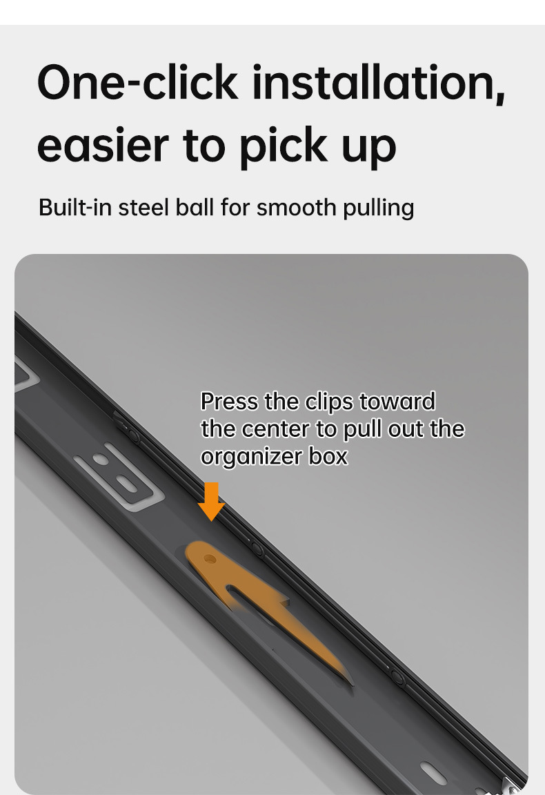 Kitchen Pull-Out Storage Rack Spice Organizer Black