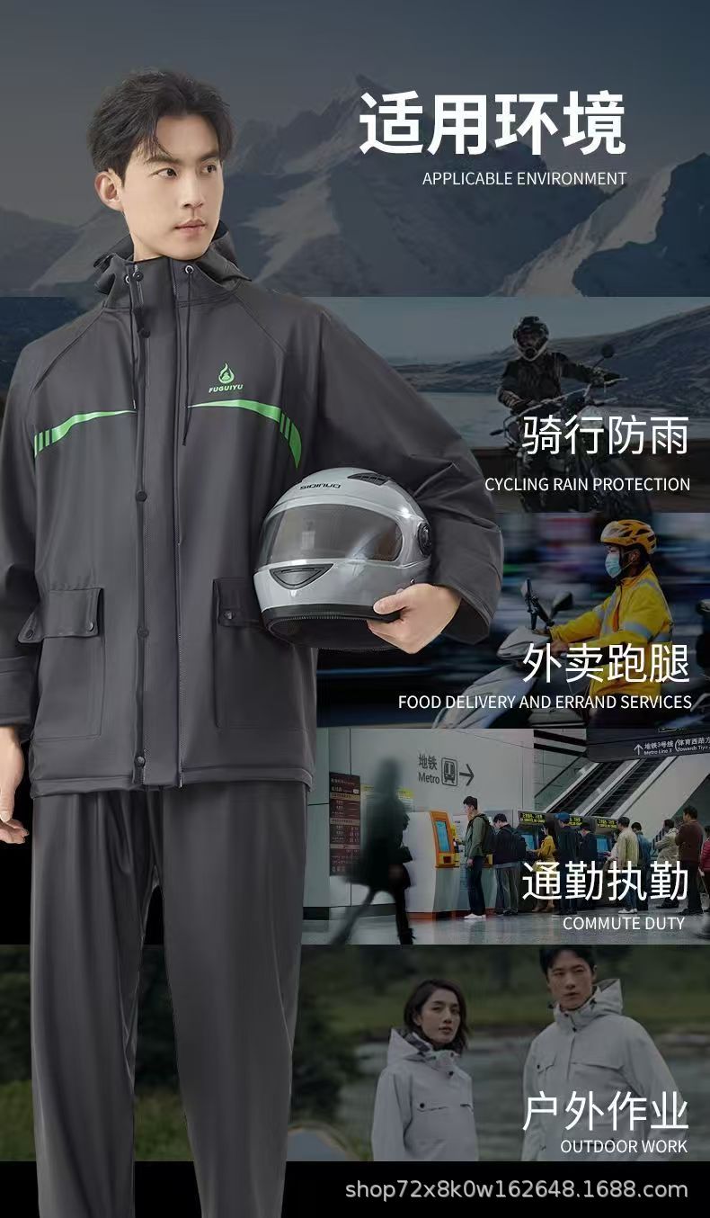 Rain jacket and pants set, two-piece, full body protection