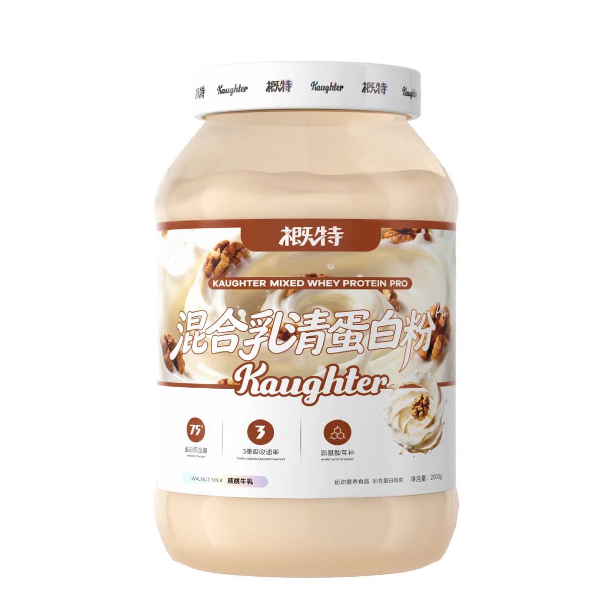 概特9N混合乳清蛋白粉2.0添加益生菌高蛋白含量健身运动4.4磅/桶