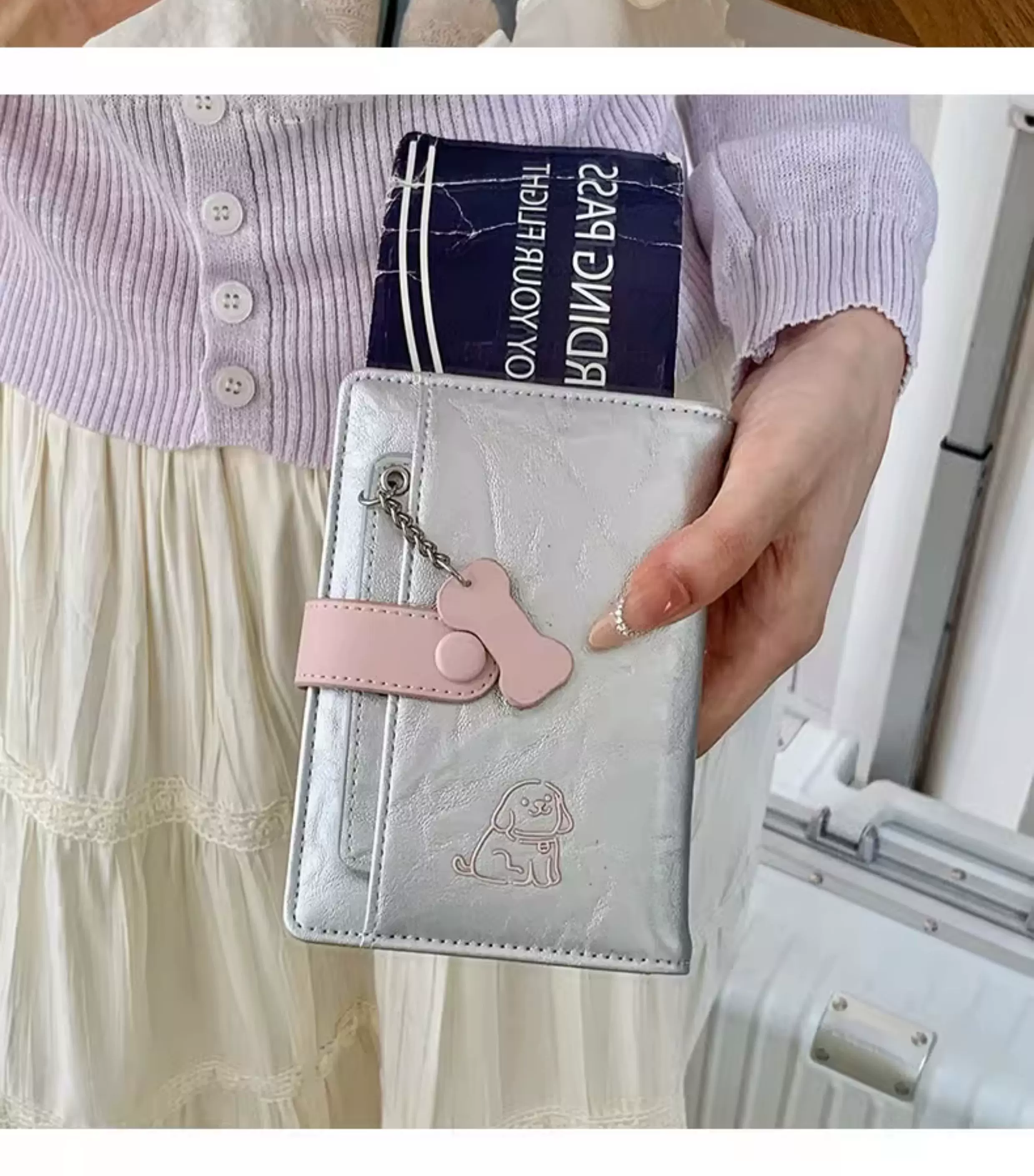 Koreanischer Hundepass-Halter für Reisedokumente