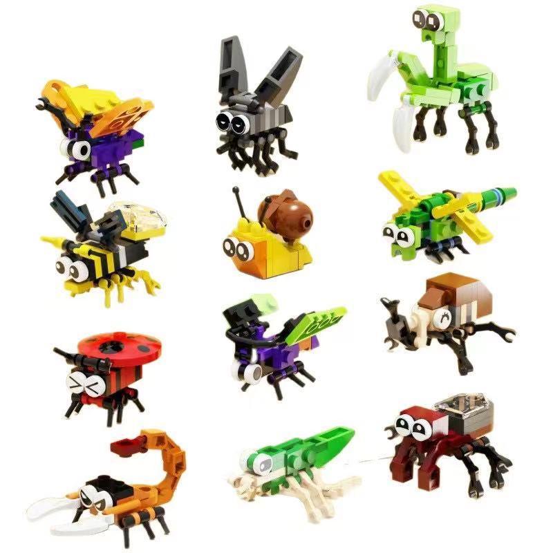 Insect building blocks, LEGO compatible, 200+ pieces