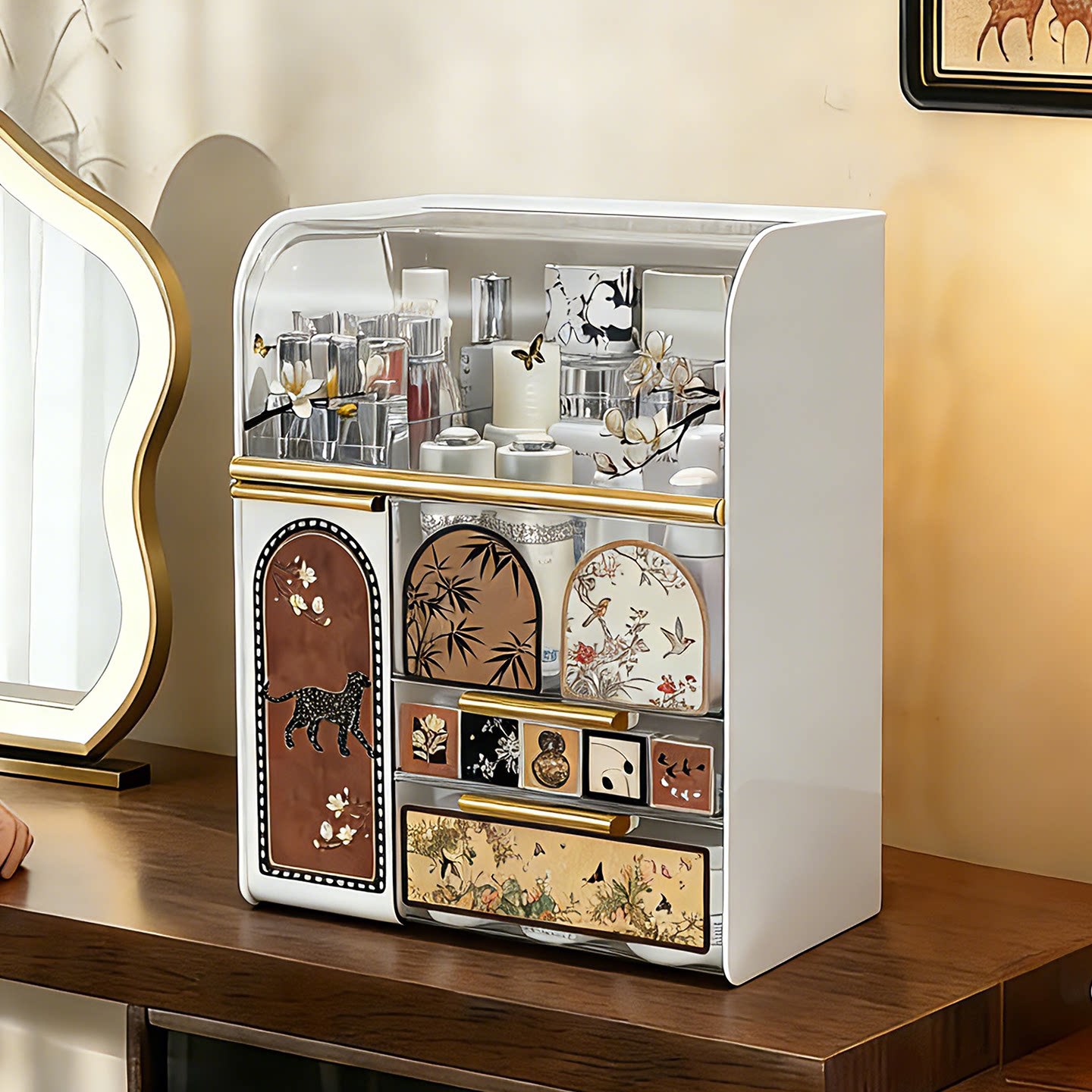 Acrylic cosmetics storage box large capacity