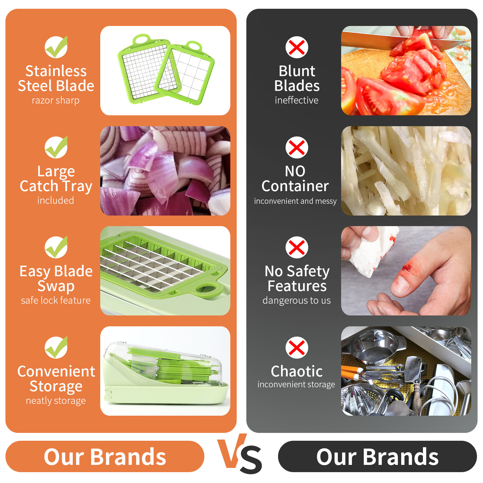 Multifunctional Vegetable Chopper Slicer Shredder