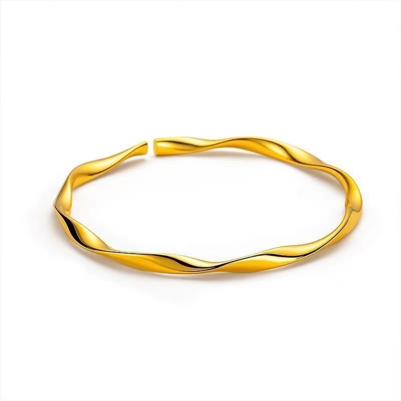 Sha jin bell ruyi bracelet for women, open adjustable, new Chinese style