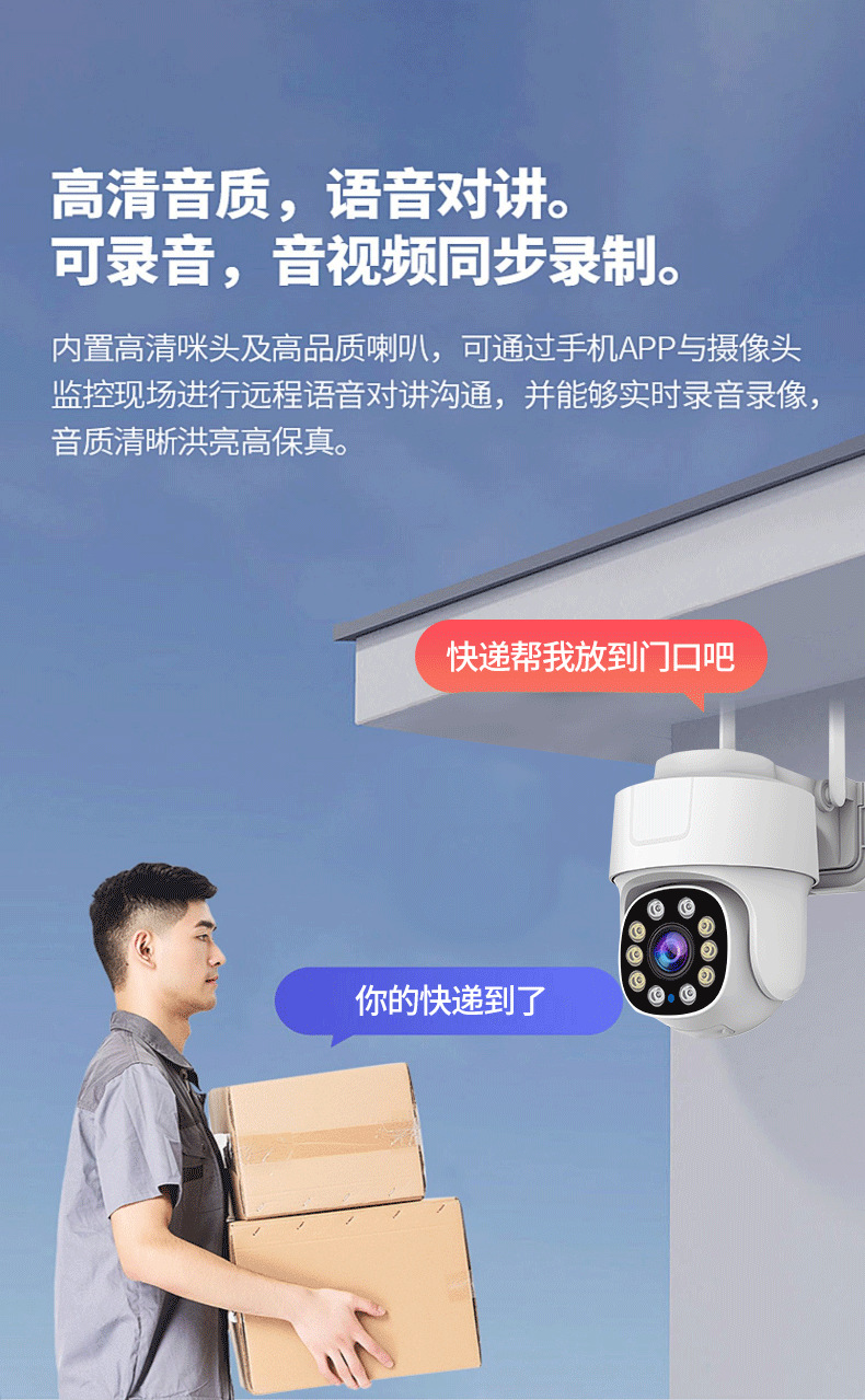 Tuya WiFi smart surveillance camera, waterproof, 5G