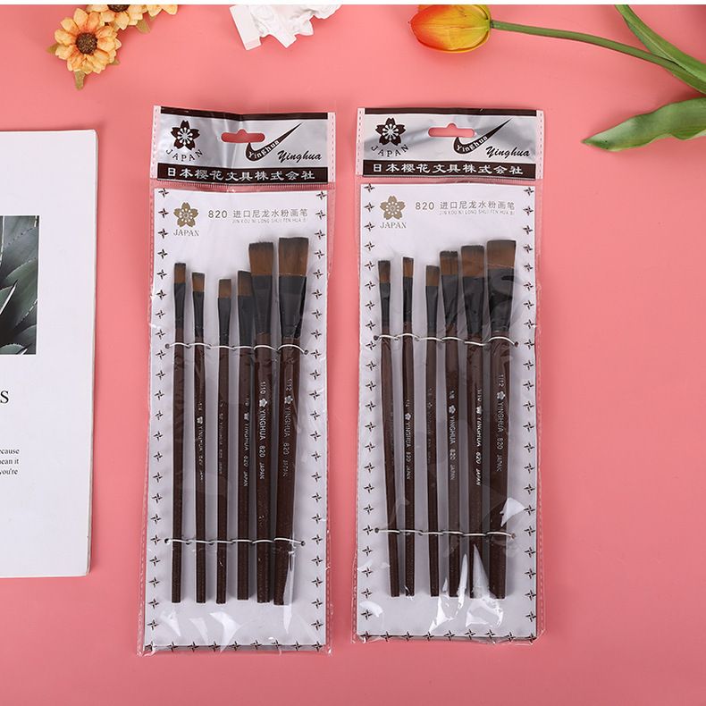 Sakura naylon yağlıboya fırçası seti, 6 parça, 820 numarası