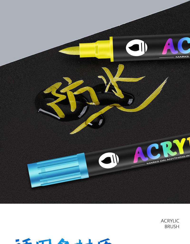 Doppelkopf-Acrylmarker, 72-Farben-Set für Kinder