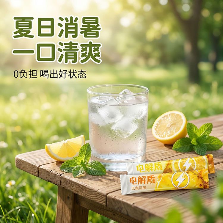 薄荷风味电解质粉剂固体饮料运动健身喝水厂家直销批发12小时速发