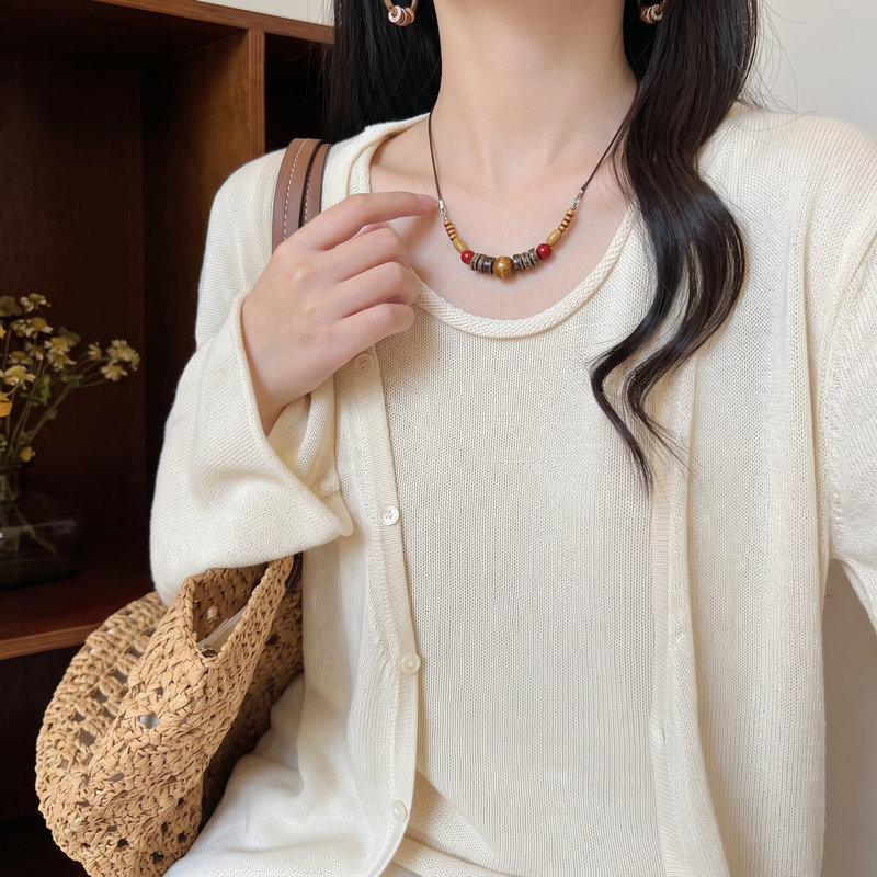 Neue chinesische Stil-Ombre-Halskette, ethnische Pullverkette