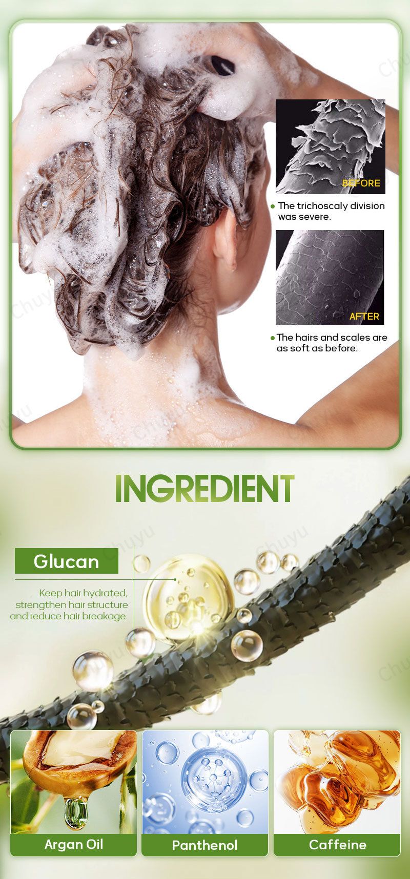 Argan yağı şampuanı, hacim ve yağ kontrolü