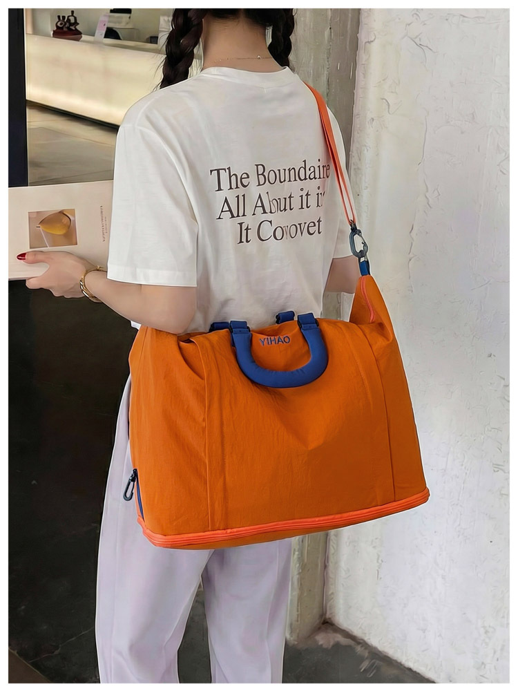 Nylon seyahat çantası, neme dayanıklı, ayakkabı bölmesi, 35L+