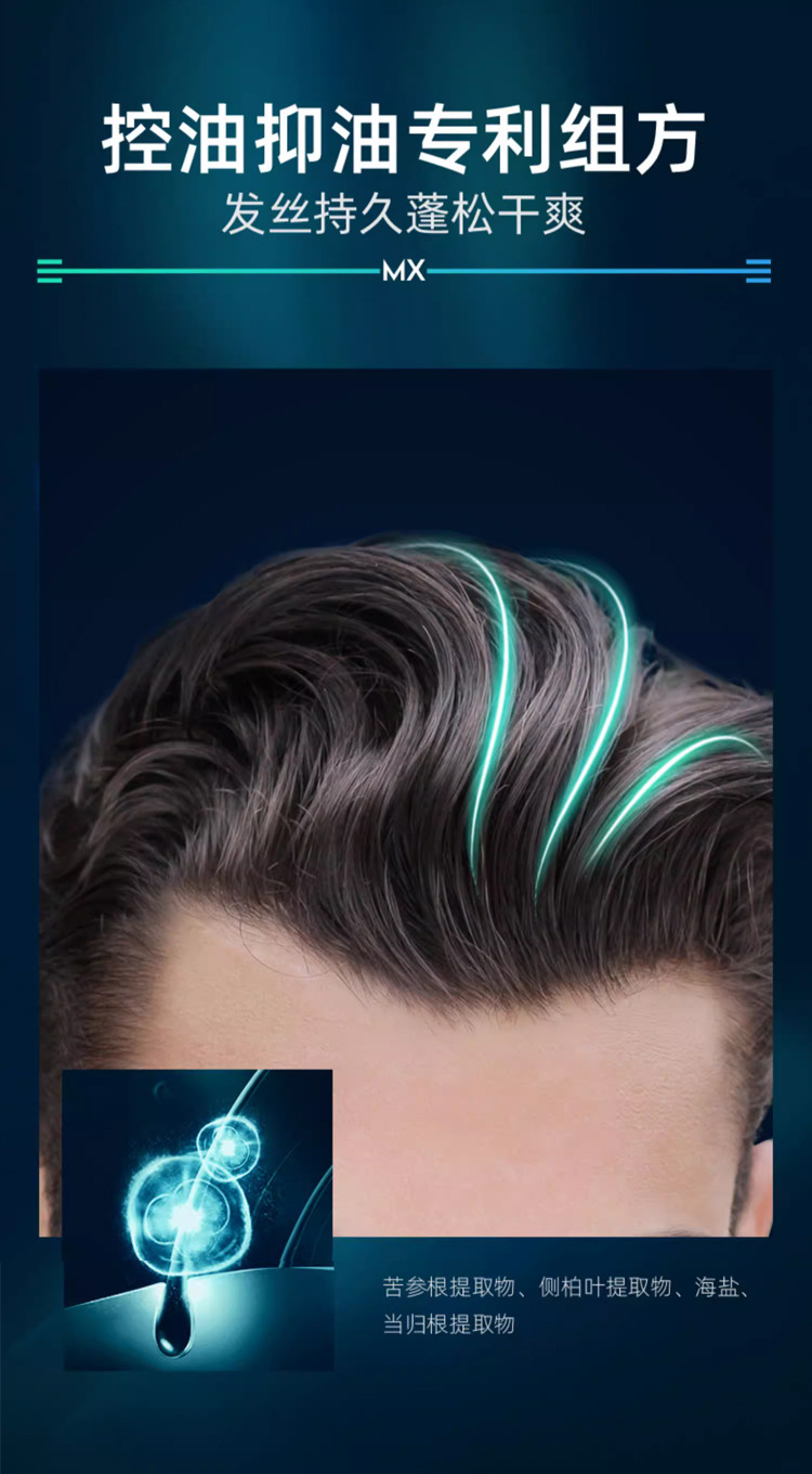 Weilan Ocean Herren-Shampoo, 2-in-1, Ölkontrolle, frischer Duft