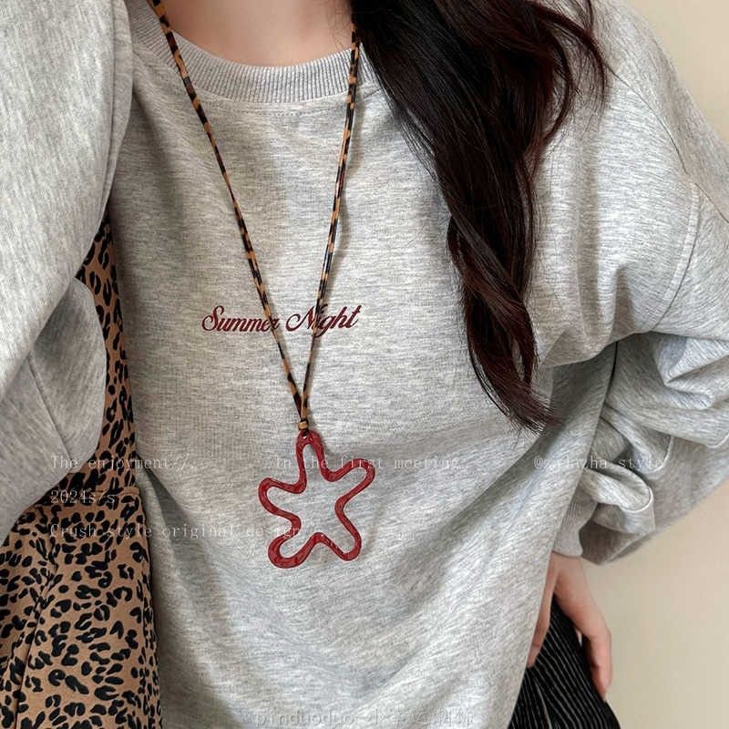 Koreanische Silber-Kreuzkette, Punk Y2K, langes Halsband