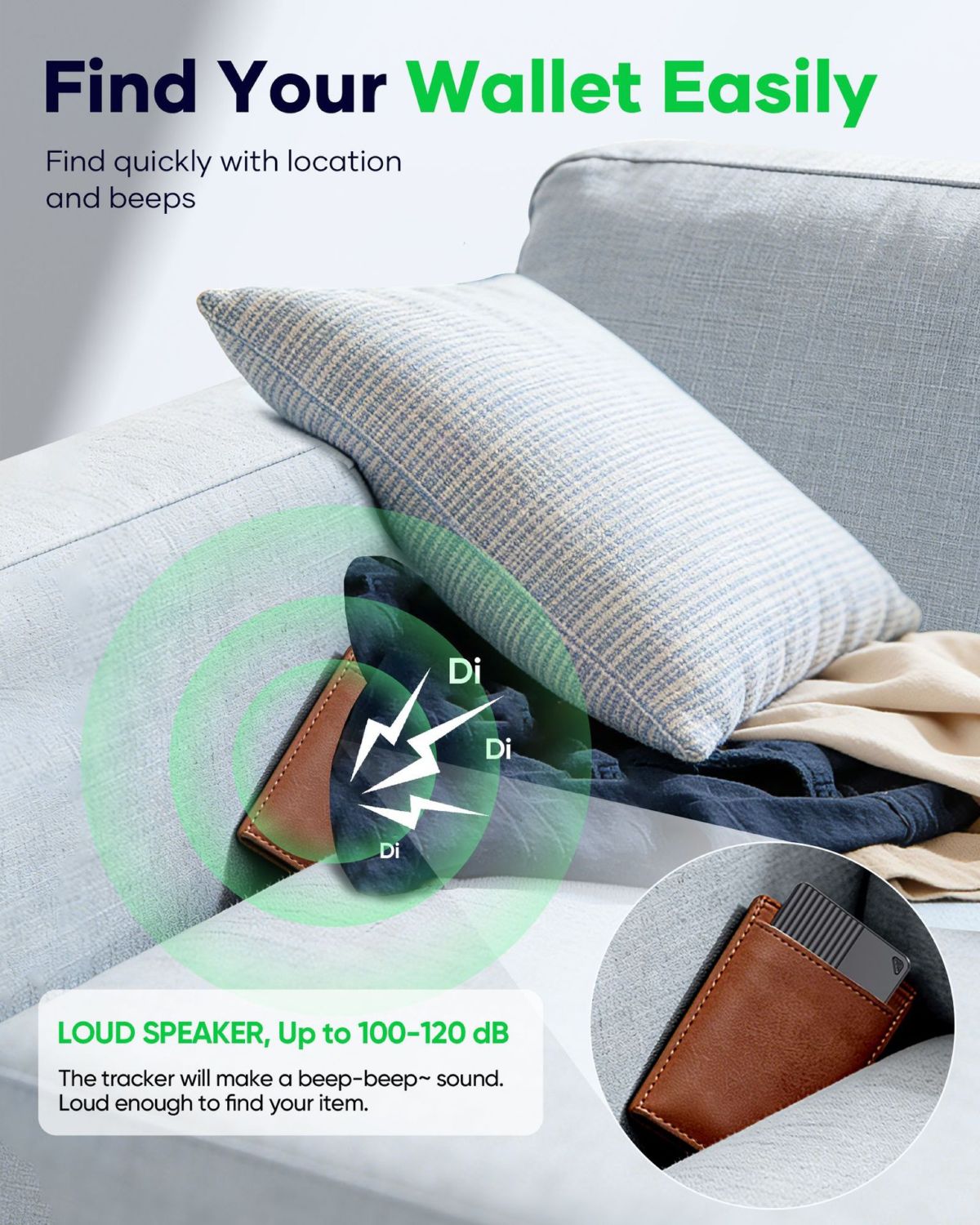 Smart tracking card, Android/iOS compatible, ultra-thin, positioning device