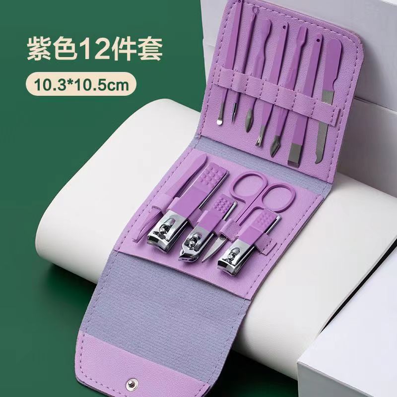 16-piece nail care kit, stainless steel manicure set