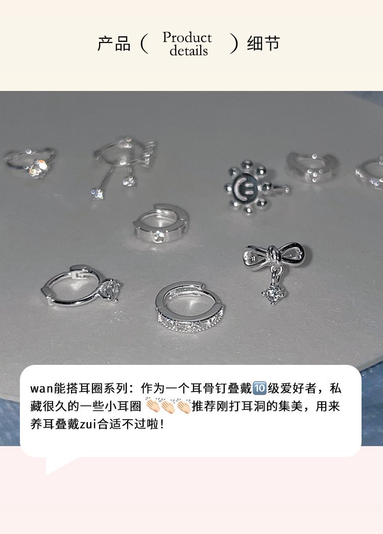 999er-Silber-Zirkonstein-Ohrstecker mit Schmetterlingsdesign
