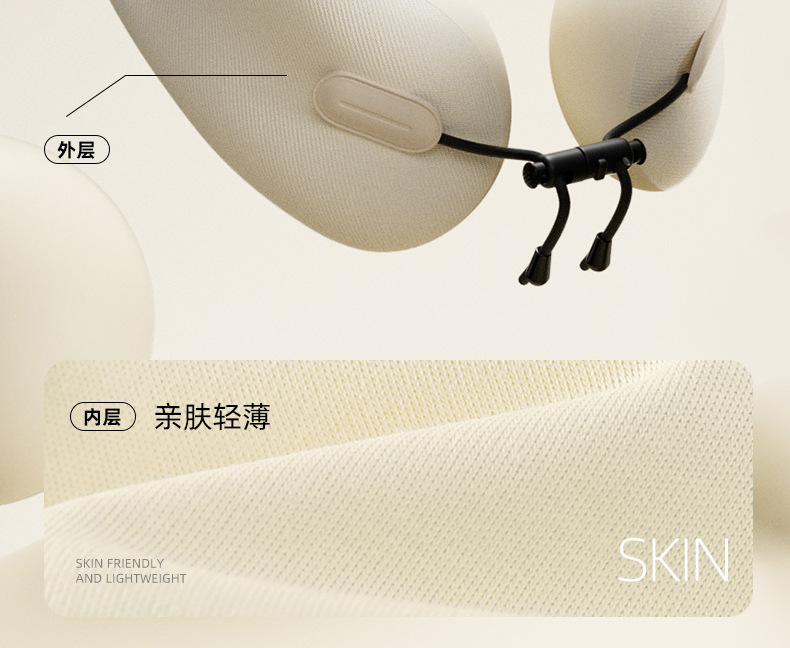 Memory Foam Neck Support U-Shaped Travel Pillow