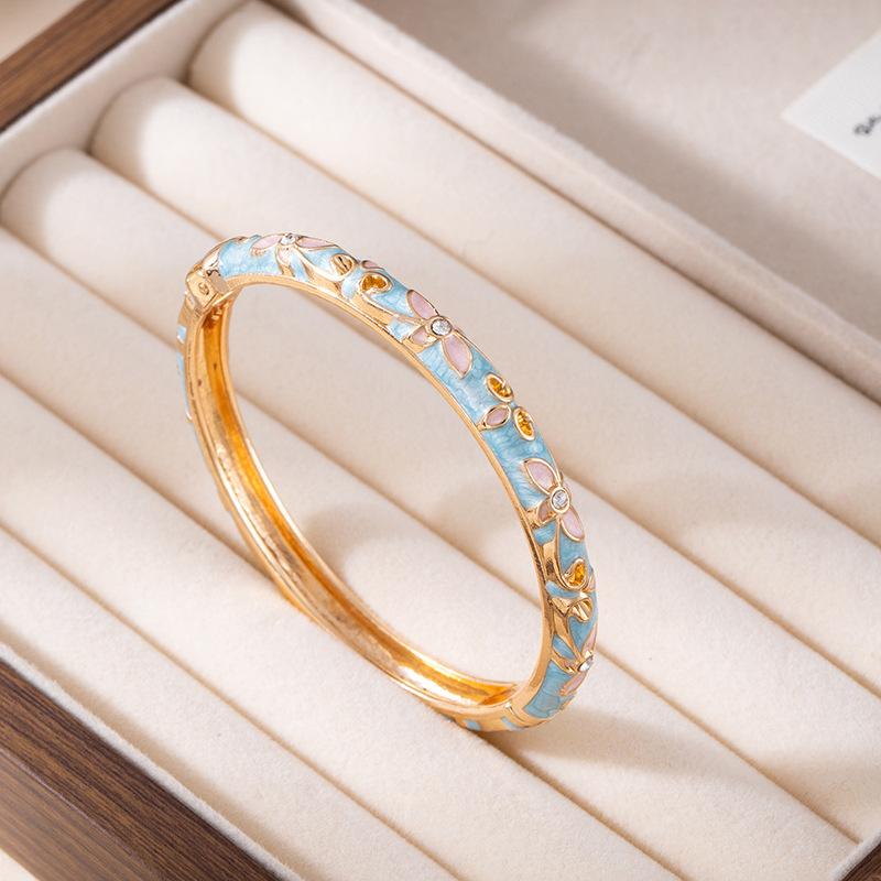 Chinesisches Armband offene Krone Cloisonné-Armreif