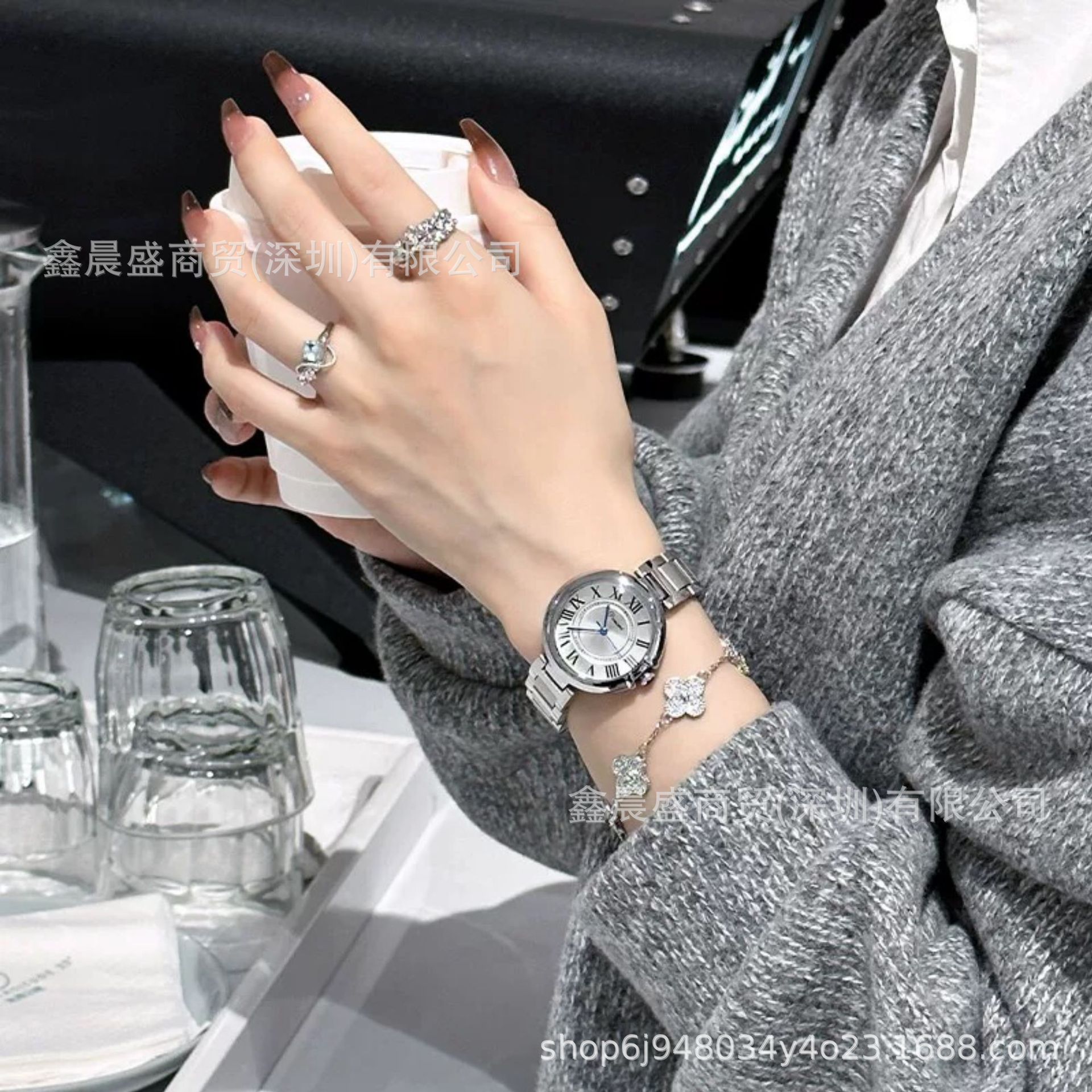 AF stainless steel men's mechanical watch, waterproof