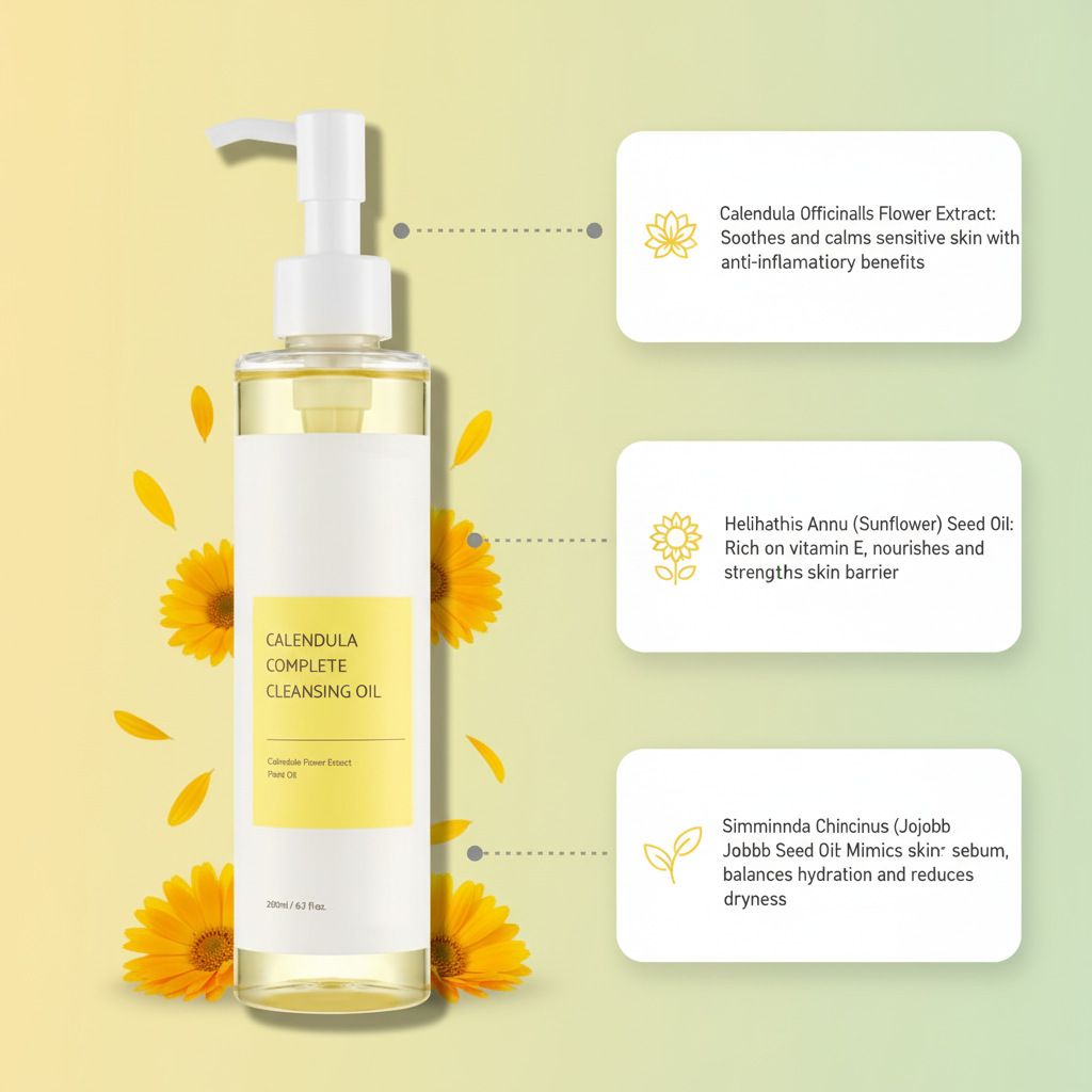 Calendula Make-up-Entfernungsöl, leichte Textur