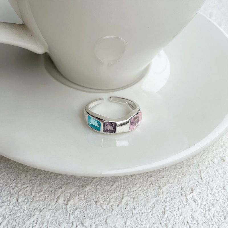 Lanzi 925 Silver Women's Ring Korean Design Adjustable