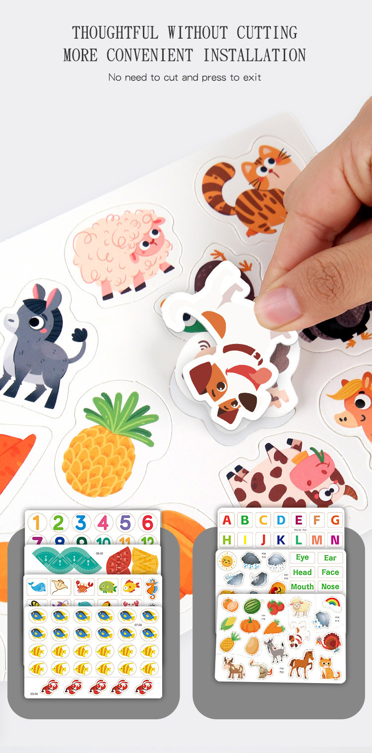 Stilles Aktivitätsbuch für Kinder - zum Reißen und Kleben