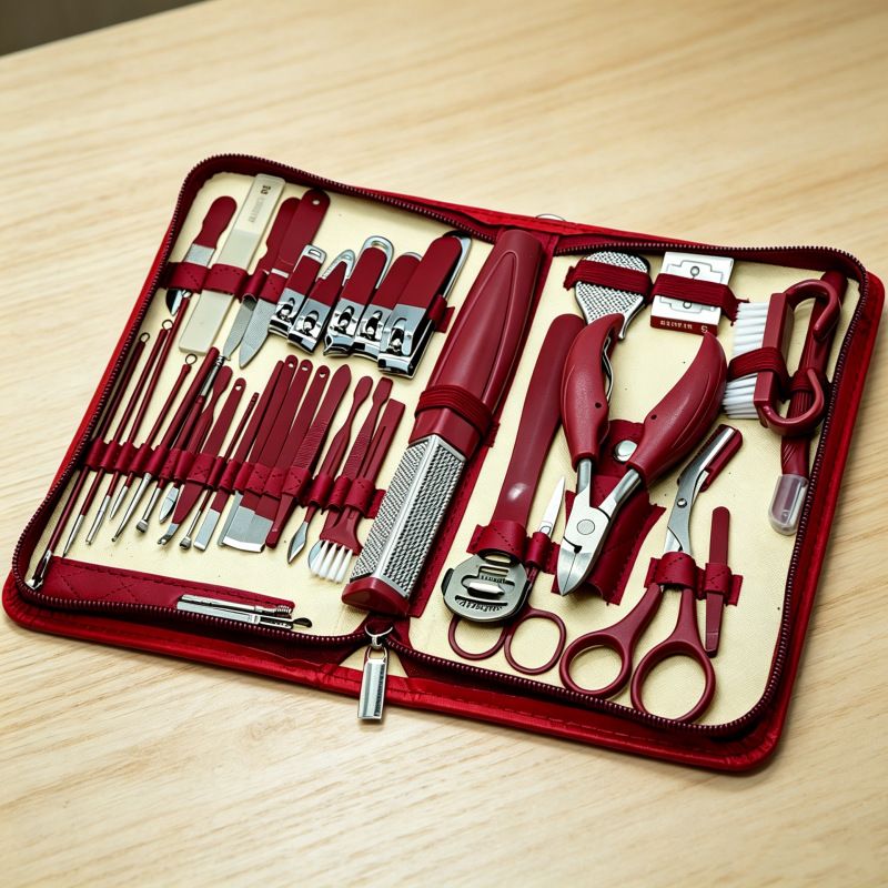 42 parçalı paslanmaz çelik tırnak bakım seti