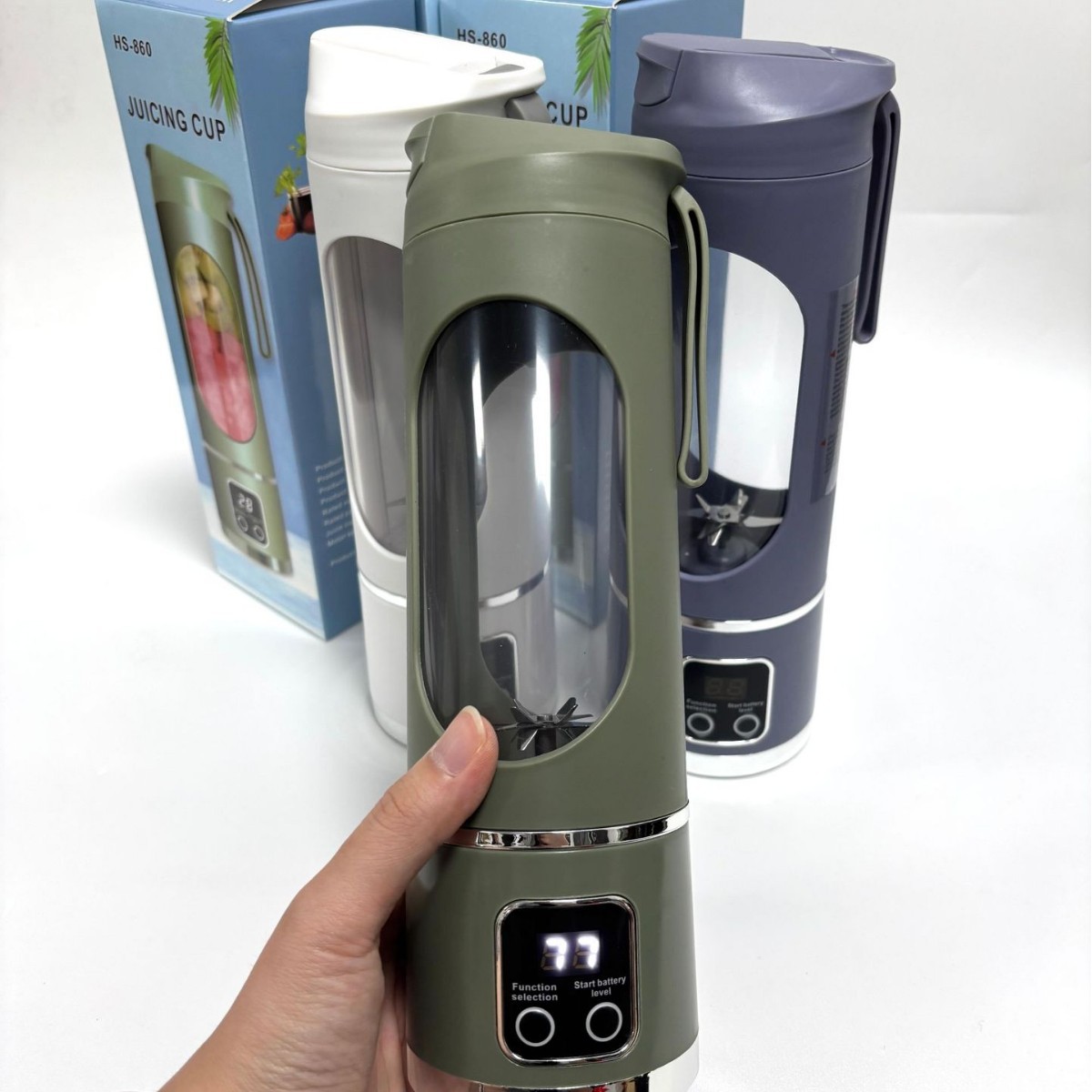 跨境12刀便携式榨汁杯多功能随行杯家用户外果汁机杯全自动搅拌机