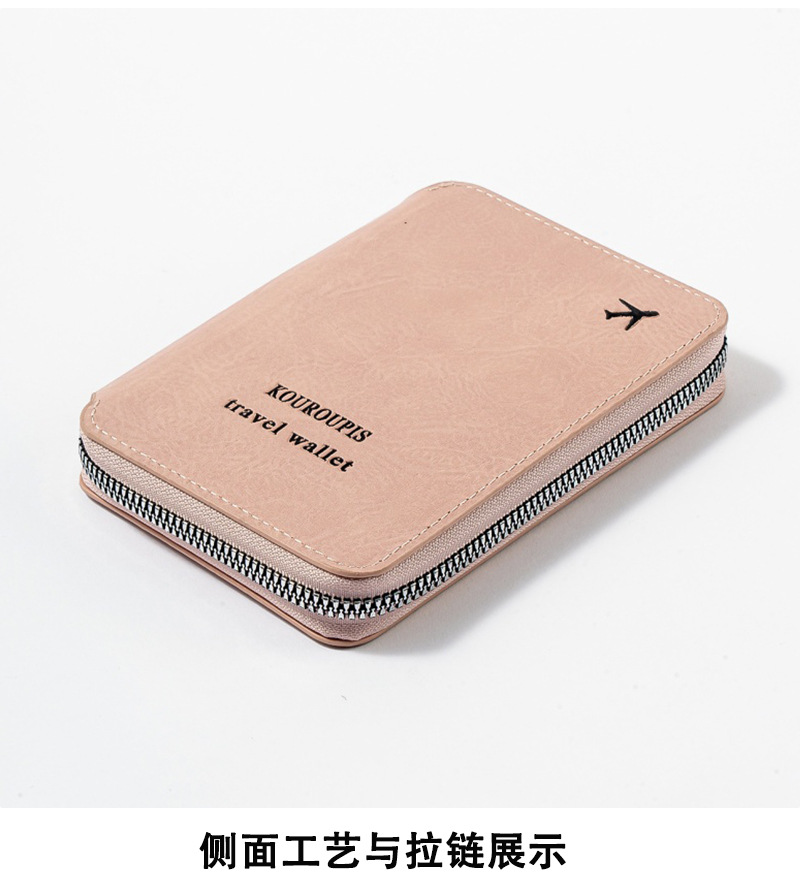 RFID passport holder with travel document storage