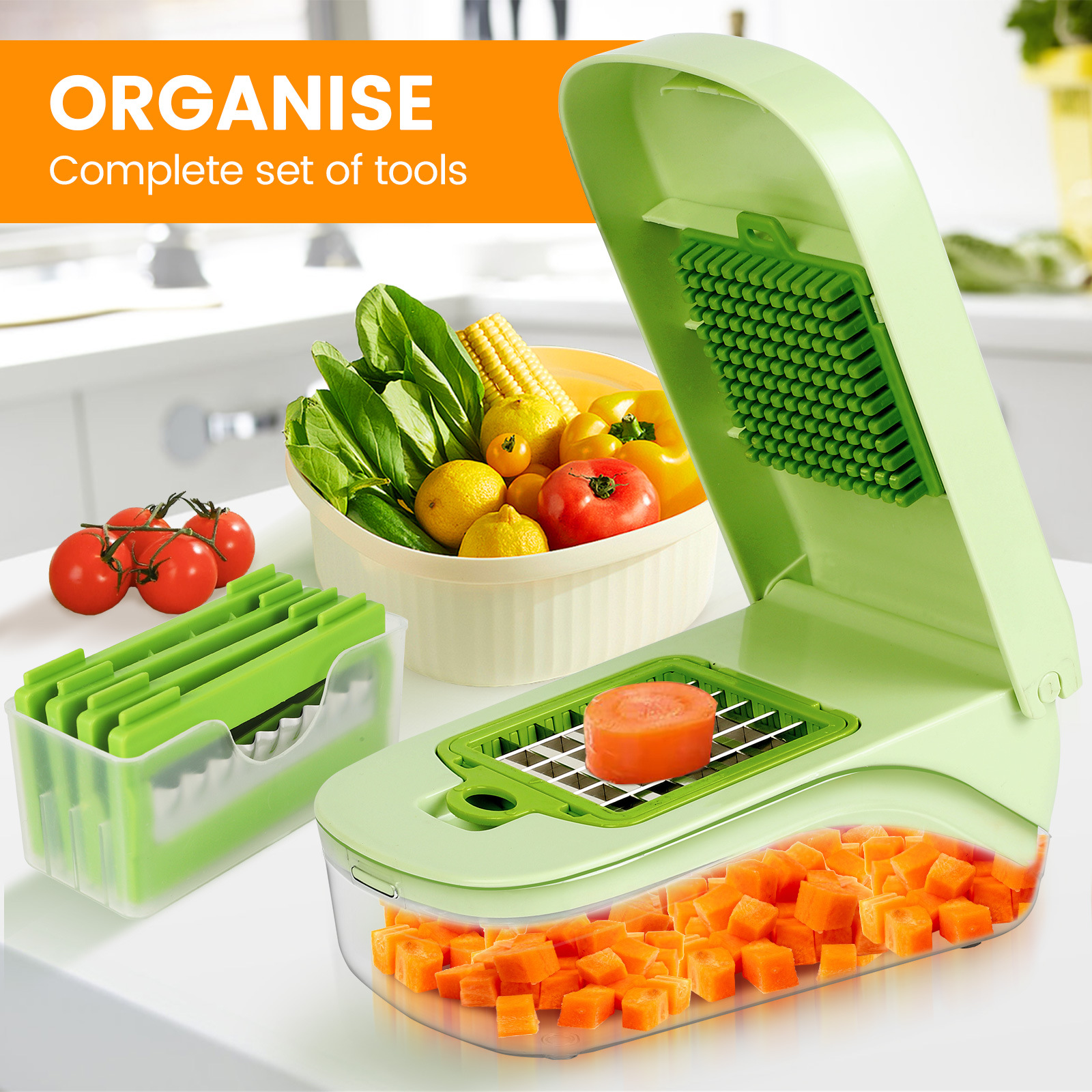 Multifunctional Vegetable Chopper Slicer Shredder