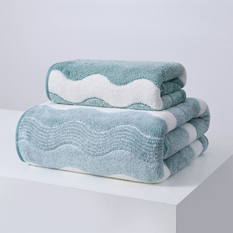 Coral fleece towel set, thick and quick-drying