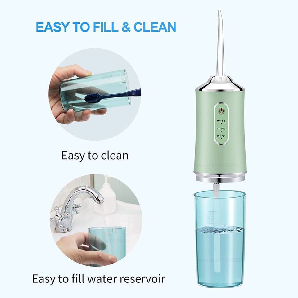 电动冲牙器水牙线洗牙机神器牙结石口腔正畸专用便携动力强劲跨境