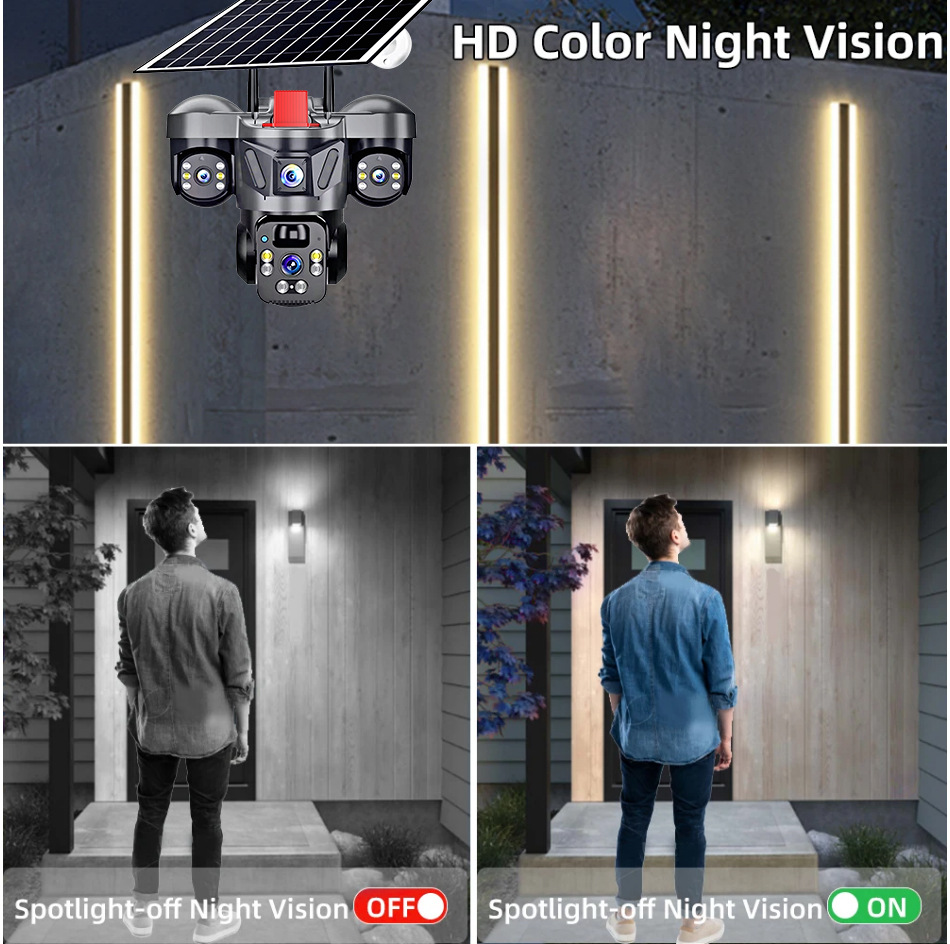 V360Pro Sicherheitskamera, Solarstrom, 4G/WIFI, Nachtsicht