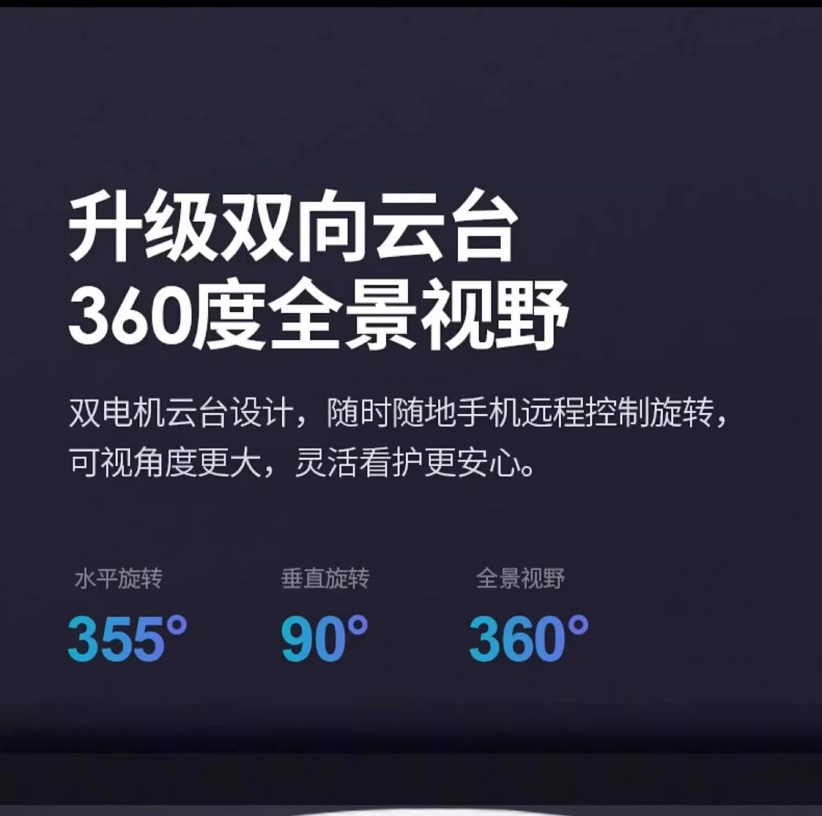 Home Surveillance Camera 355°, WiFi/4G, Panoramic HD