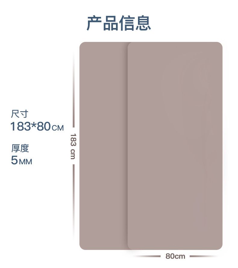 Premium-Yogamatte 80cm breit Großformat rutschfest PU