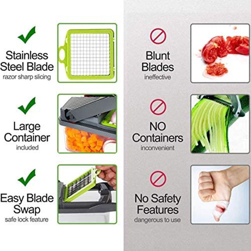 Mutfak sebze doğrayıcı ve rendesi, çok fonksiyonlu