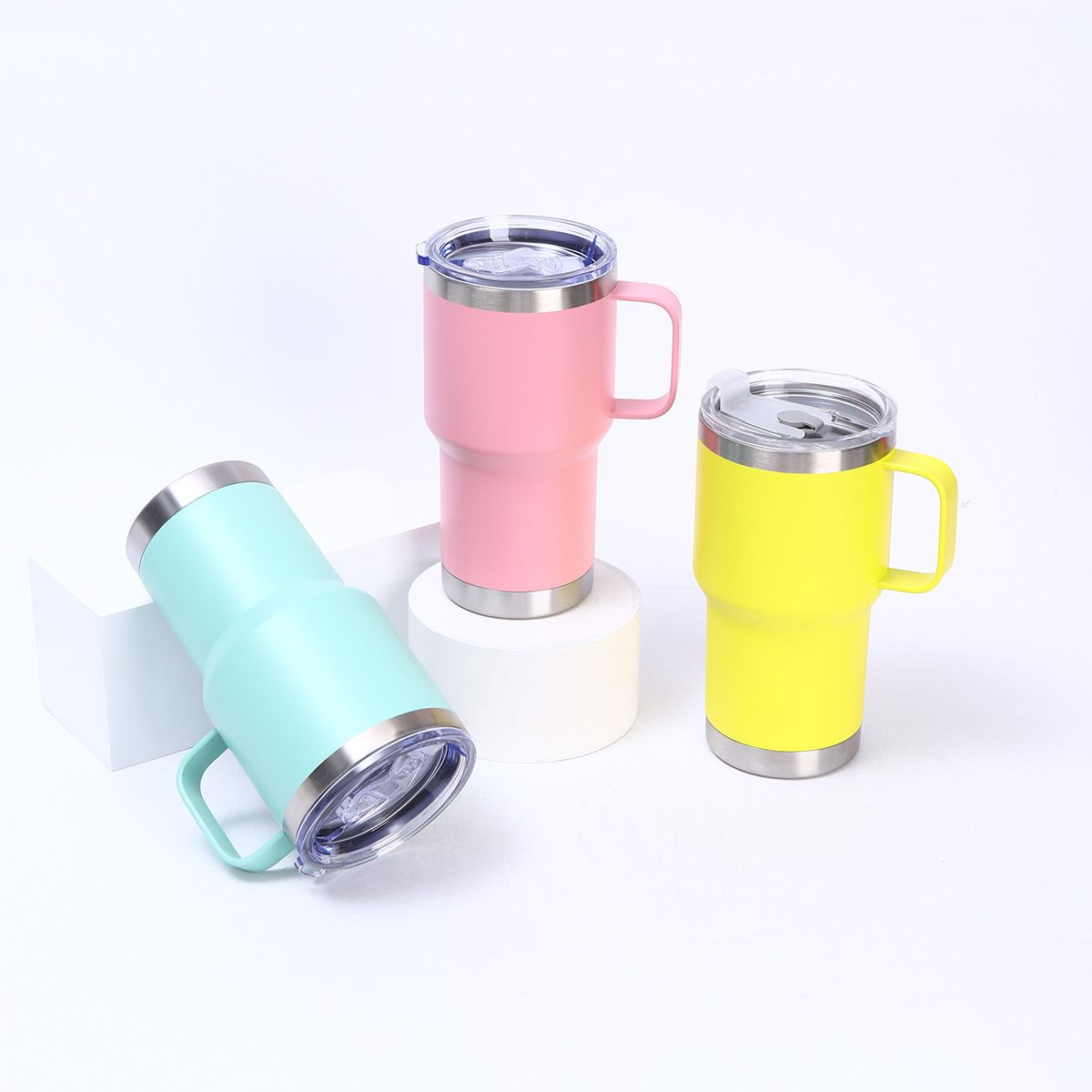 20oz paslanmaz çelik termos bardak, büyük kapasiteli, taşınabilir