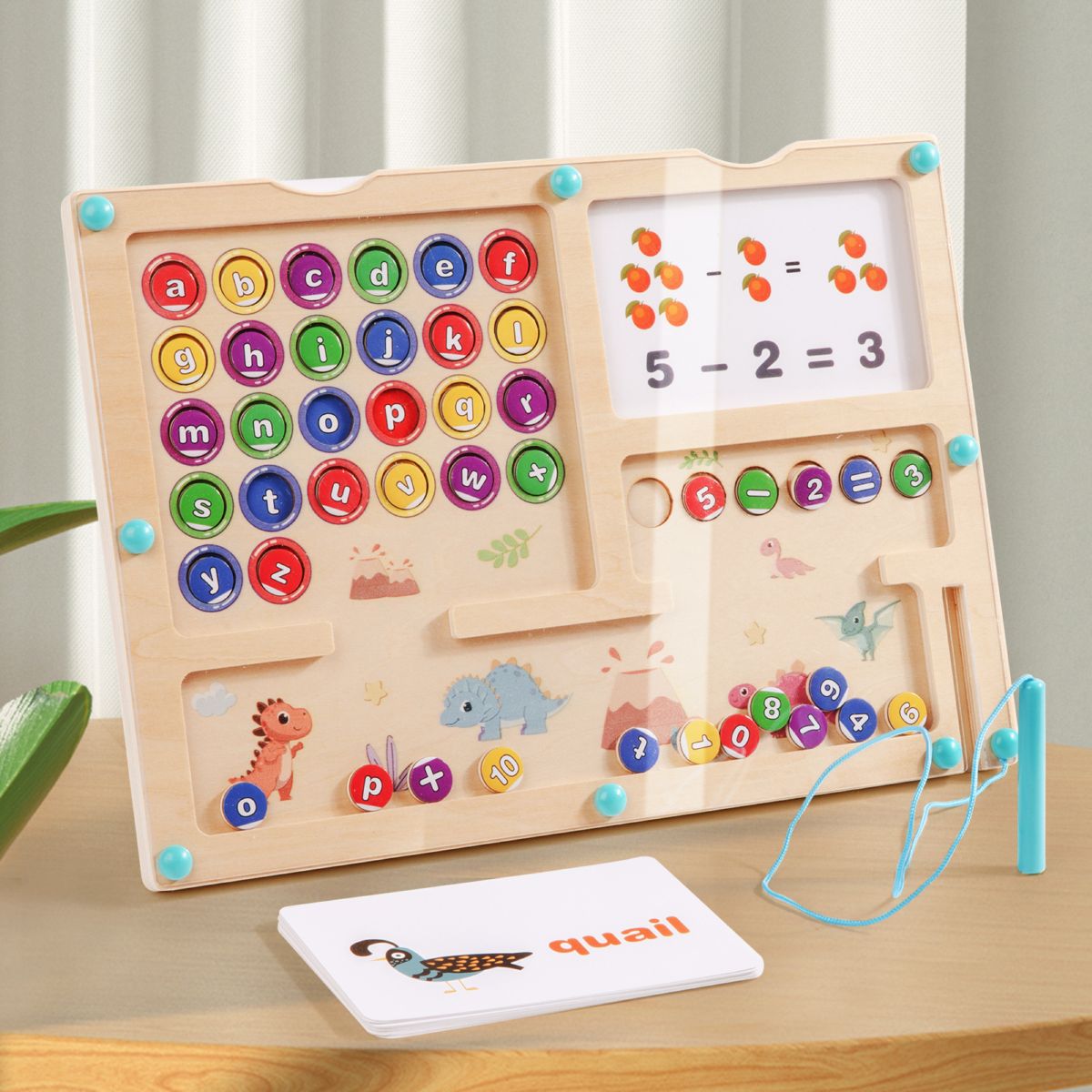 Montessori Manyetik Harf Labirent Zeka Oyunu Erken Eğitim