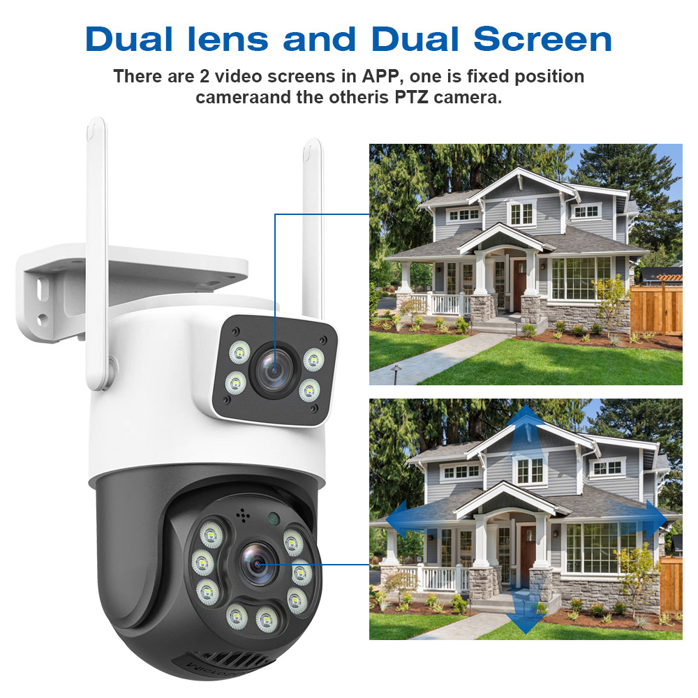 ICSEE Dual Lens Surveillance Camera Wireless
