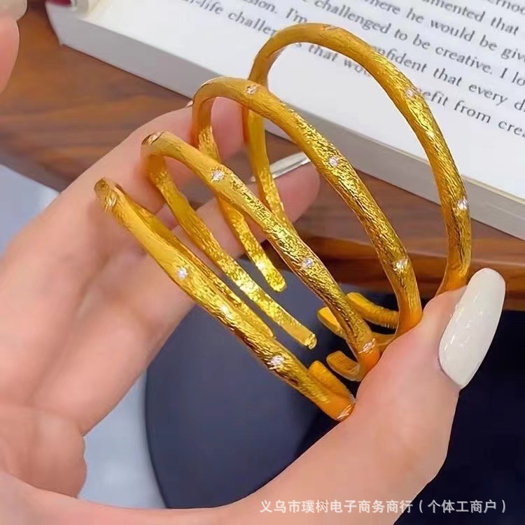 Sha jin bell ruyi bracelet for women, open adjustable, new Chinese style